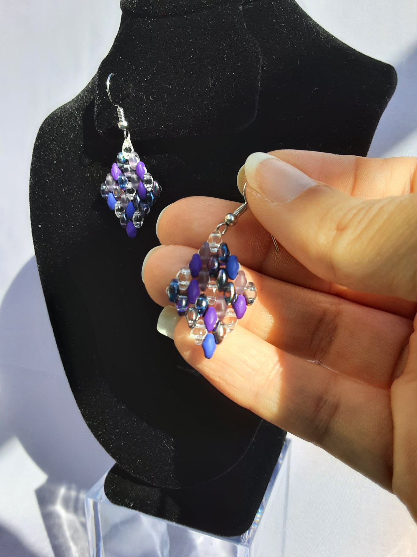 Diamond Superduo Earrings