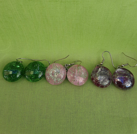 Crackled Marble Earrings