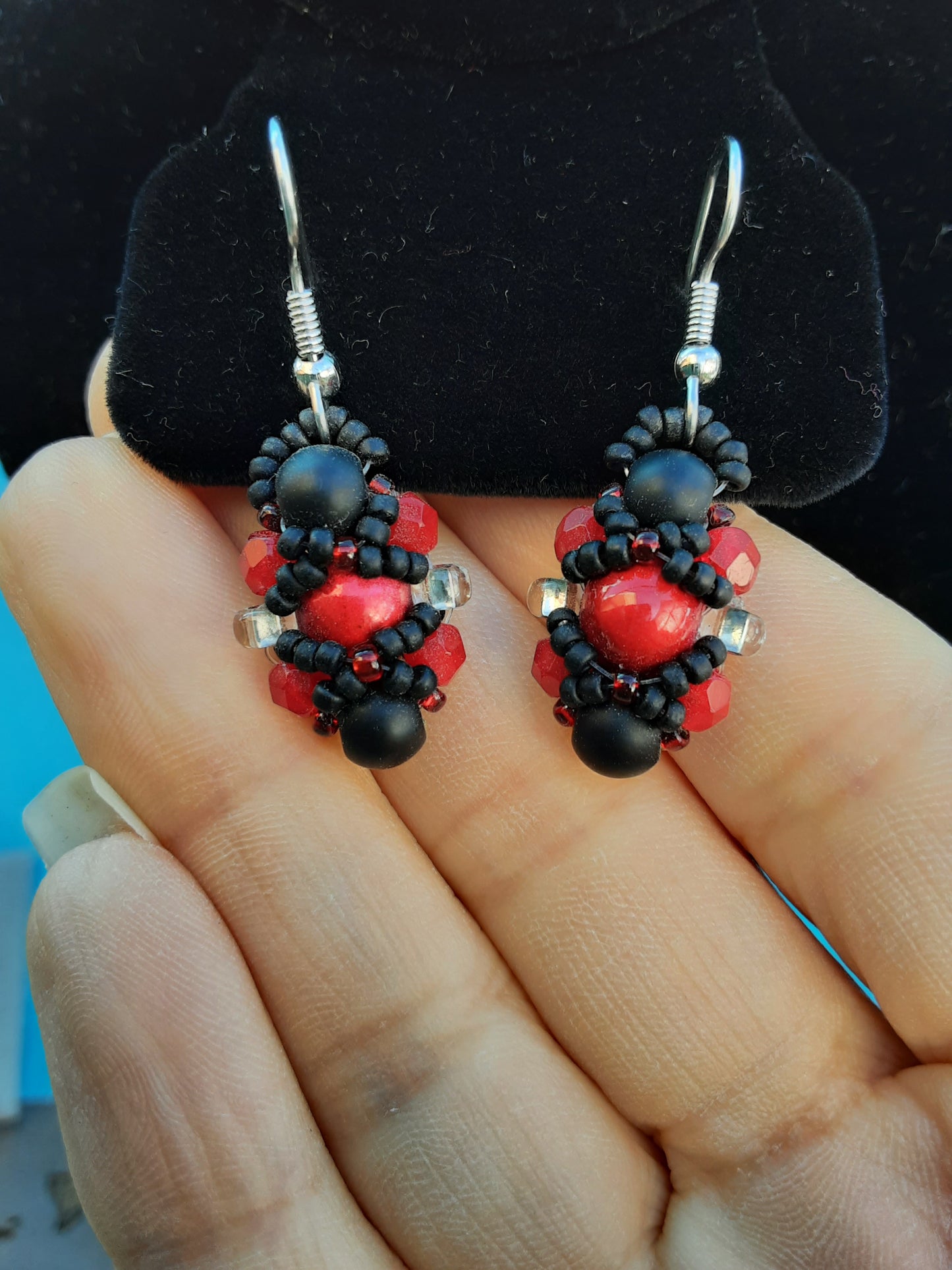 Hugs and Kisses Beaded Earrings