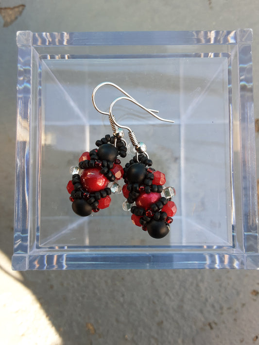 Hugs and Kisses Beaded Earrings