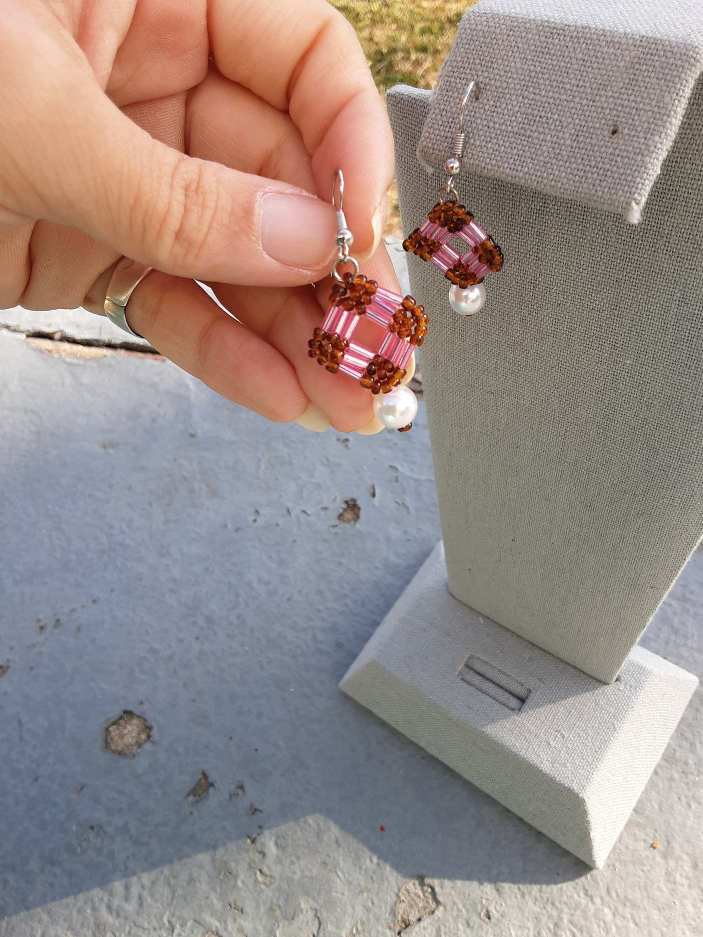 Diamonds and Pearls Earrings