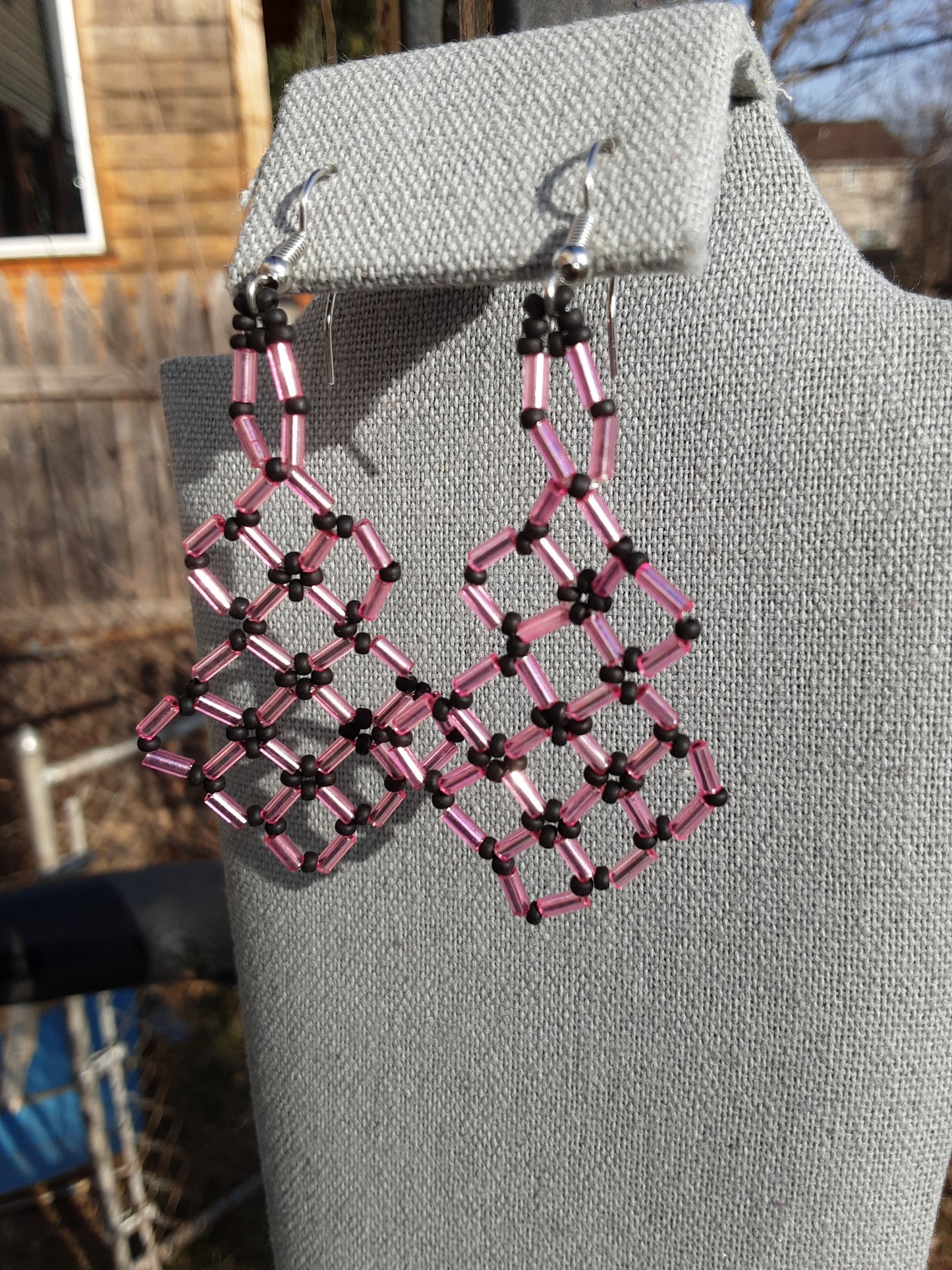 Simply Squares Beaded Earrings