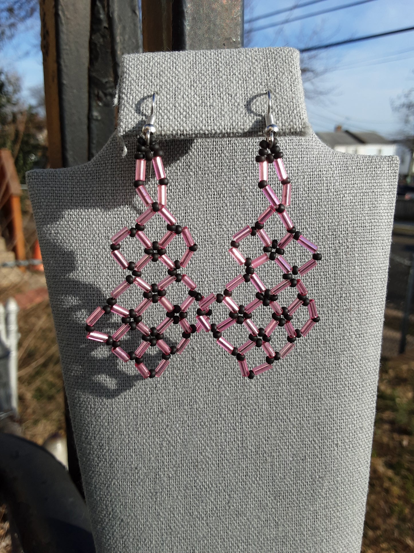 Simply Squares Beaded Earrings