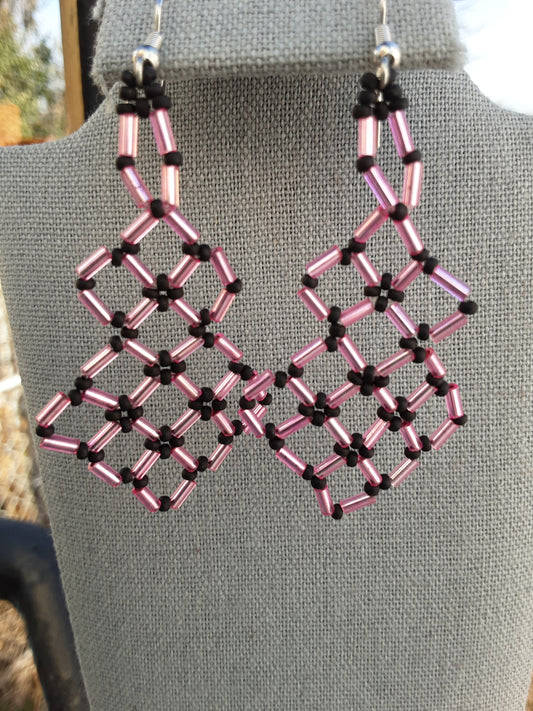 Simply Squares Beaded Earrings