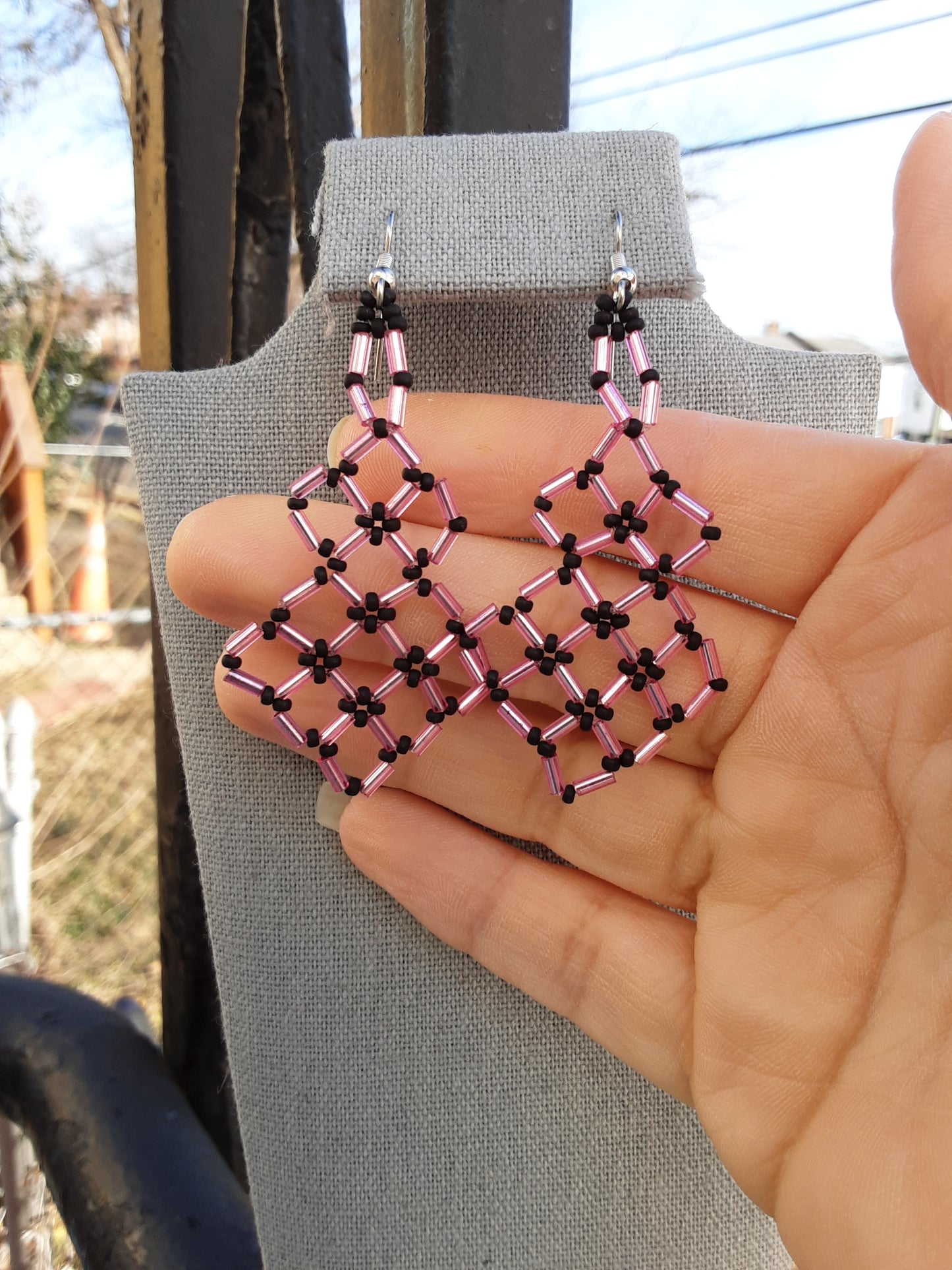 Simply Squares Beaded Earrings