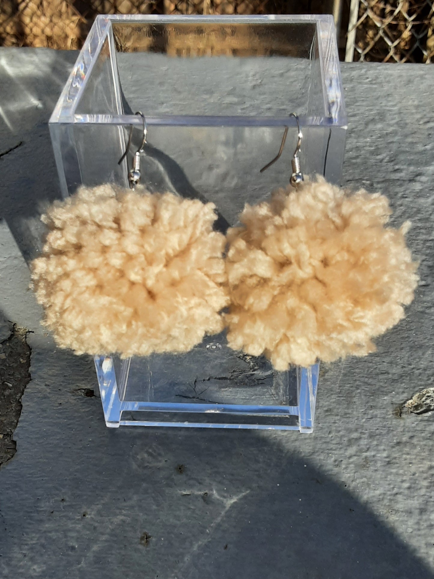 Pomeranian Pom Pom Earrings