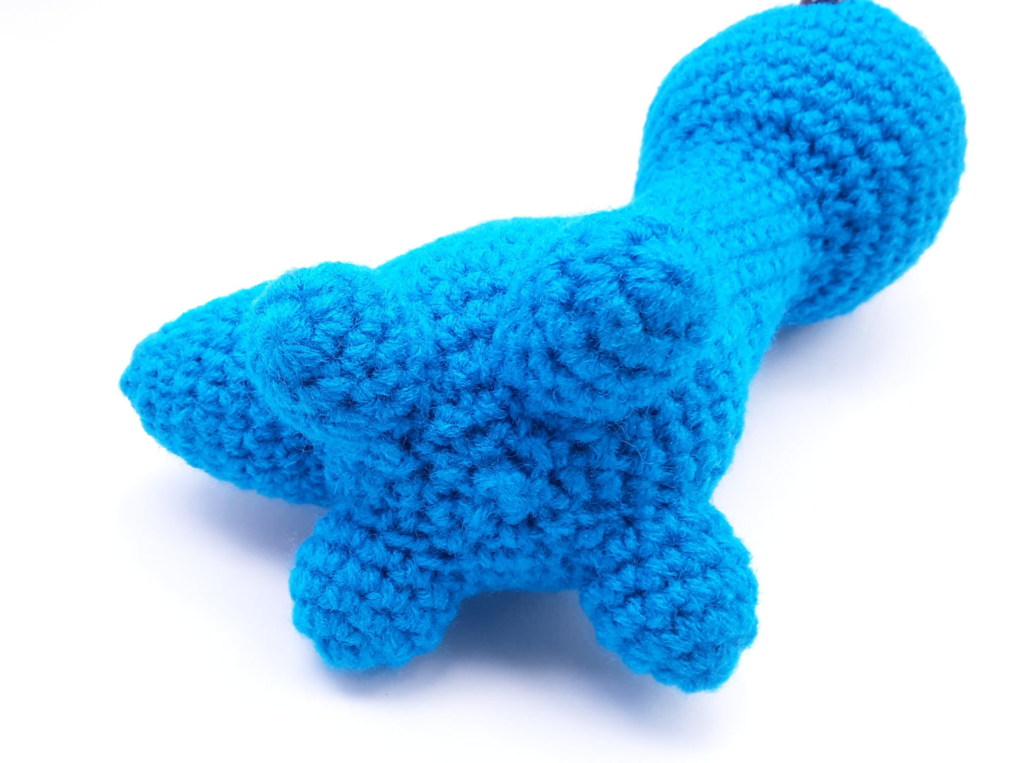 Blue Crochet Dinosaur