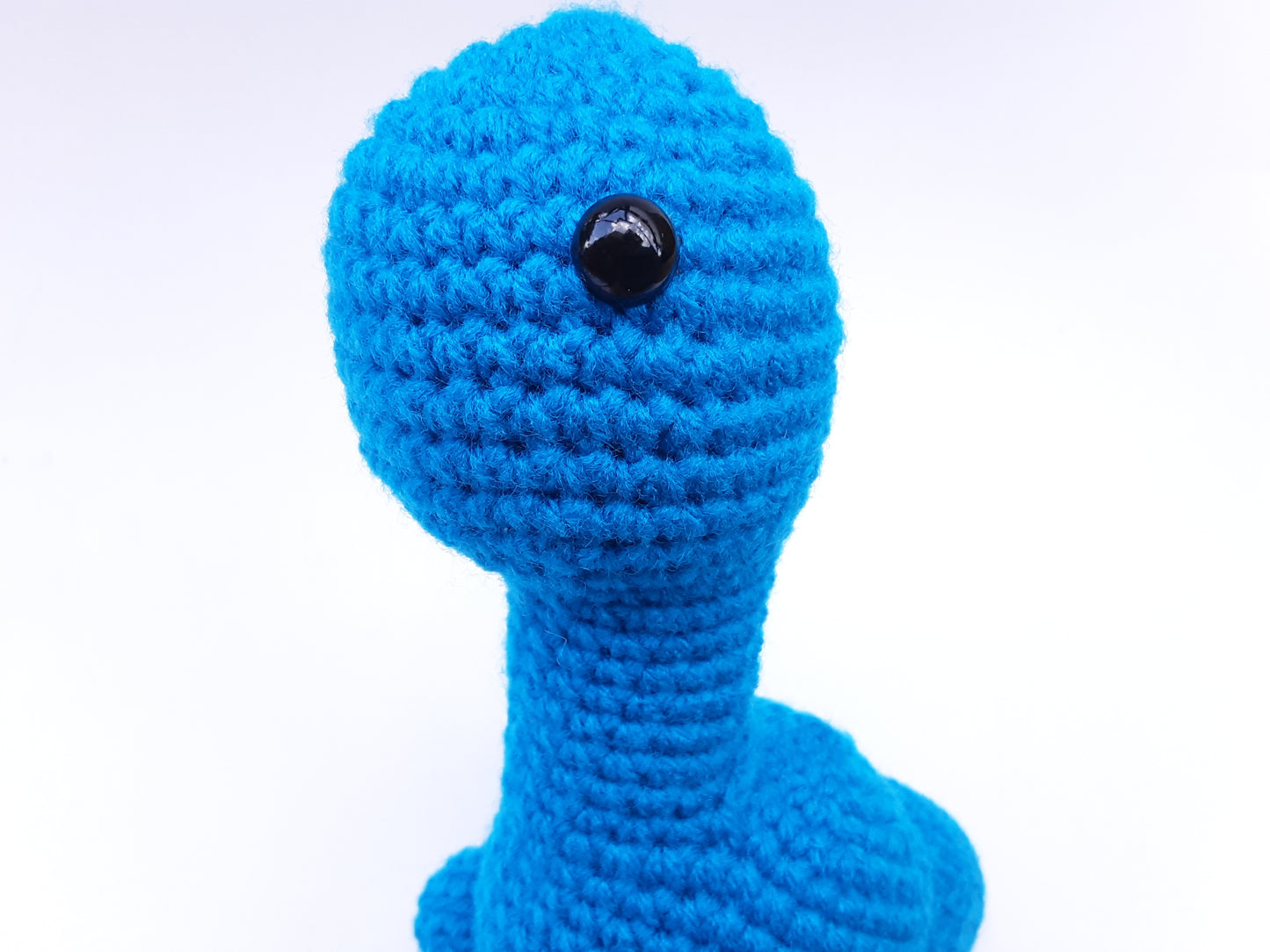 Blue Crochet Dinosaur