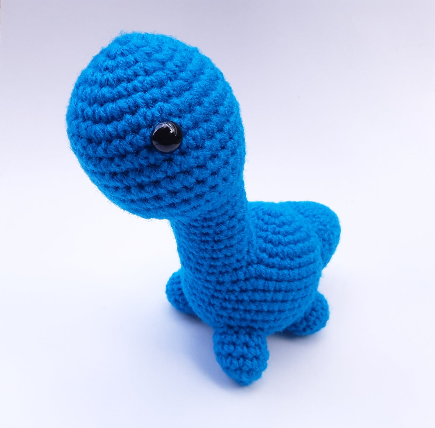 Blue Crochet Dinosaur