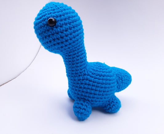 Blue Crochet Dinosaur